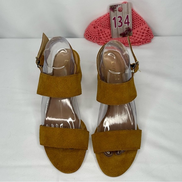 NW/OT Lamica Cognac Leather Slingback Sandal Size 9/40 - Picture 2 of 11